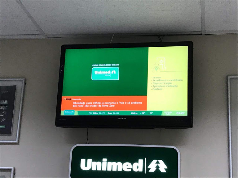 TV corporativa na Unimed